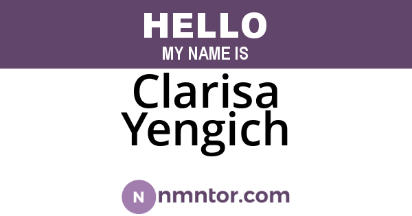 Clarisa Yengich