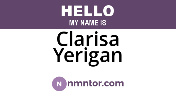 Clarisa Yerigan