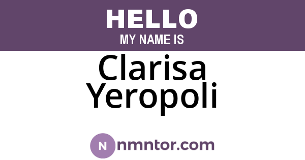 Clarisa Yeropoli