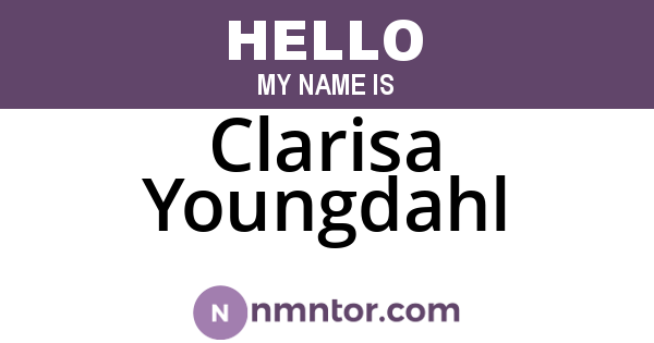 Clarisa Youngdahl