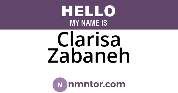 Clarisa Zabaneh