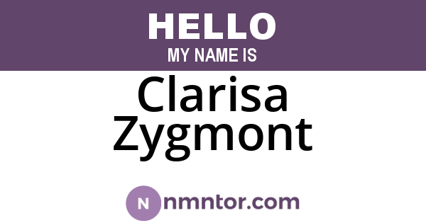 Clarisa Zygmont