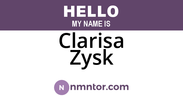 Clarisa Zysk