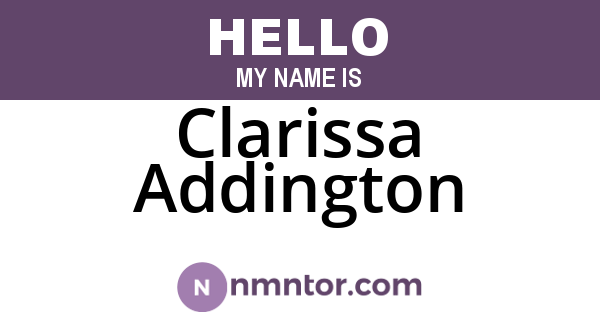 Clarissa Addington