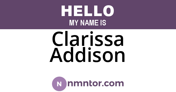 Clarissa Addison