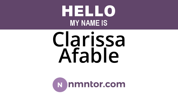 Clarissa Afable