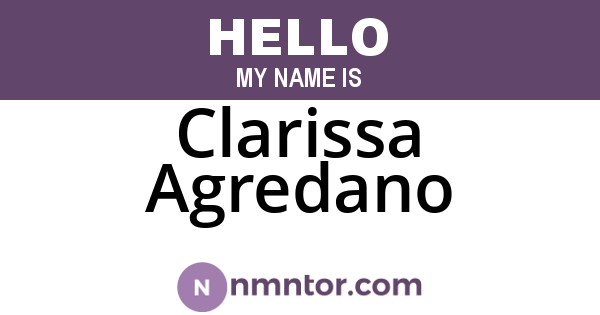 Clarissa Agredano