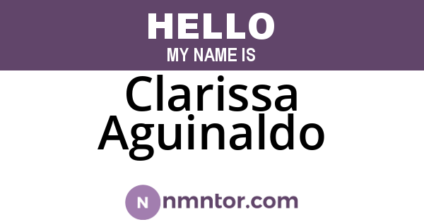 Clarissa Aguinaldo