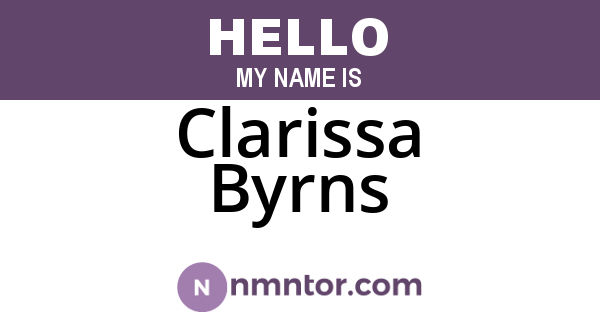 Clarissa Byrns