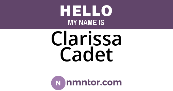 Clarissa Cadet
