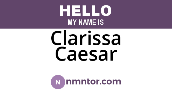 Clarissa Caesar