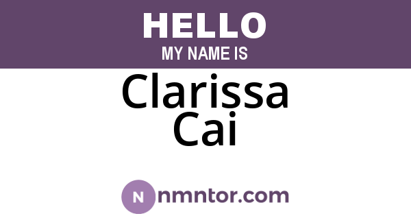 Clarissa Cai