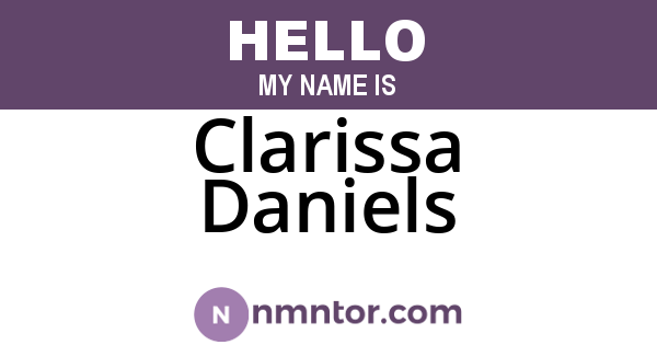 Clarissa Daniels