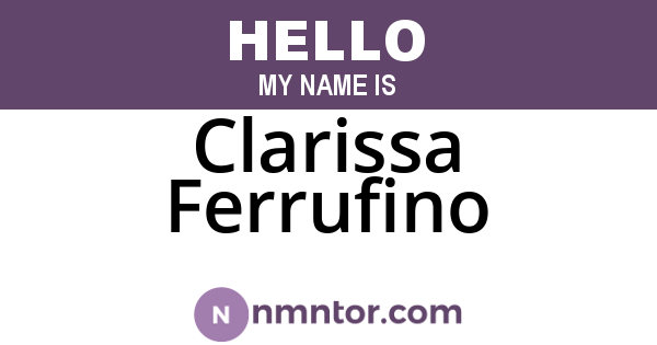 Clarissa Ferrufino