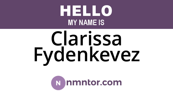 Clarissa Fydenkevez