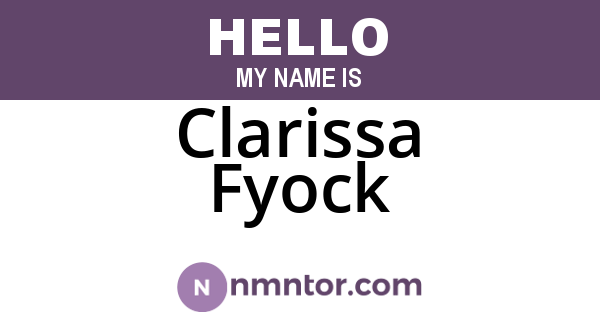 Clarissa Fyock