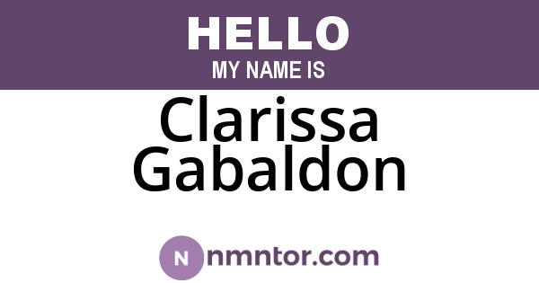 Clarissa Gabaldon