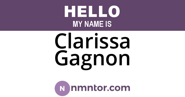 Clarissa Gagnon