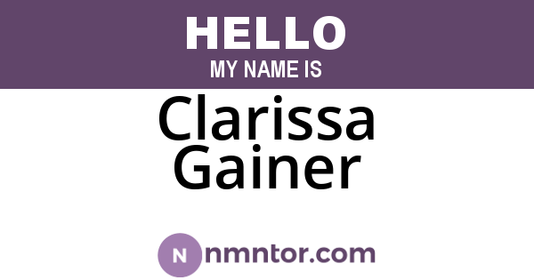 Clarissa Gainer