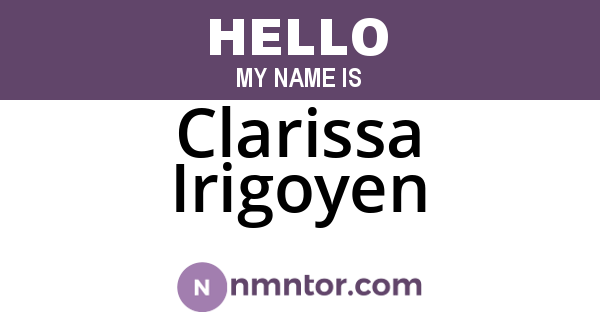 Clarissa Irigoyen
