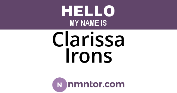 Clarissa Irons