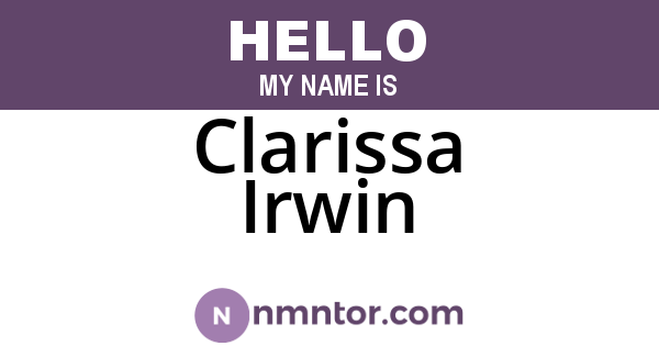 Clarissa Irwin
