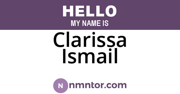 Clarissa Ismail