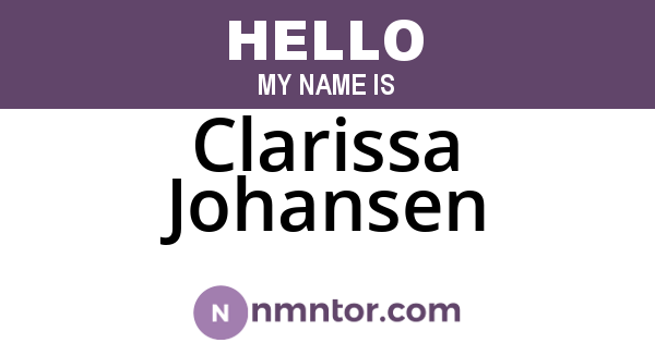 Clarissa Johansen