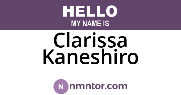 Clarissa Kaneshiro