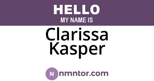 Clarissa Kasper