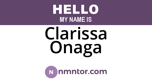Clarissa Onaga