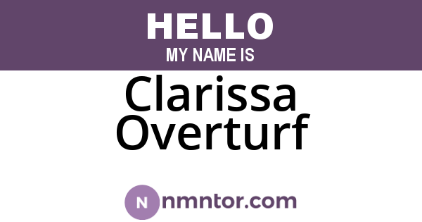 Clarissa Overturf