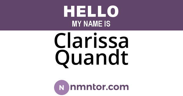 Clarissa Quandt