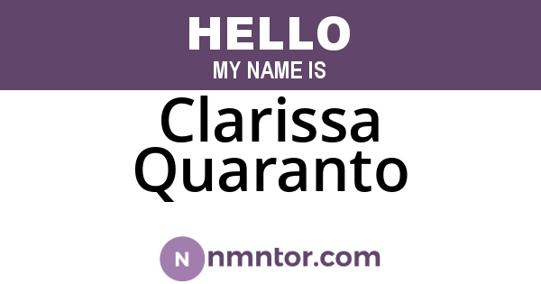 Clarissa Quaranto