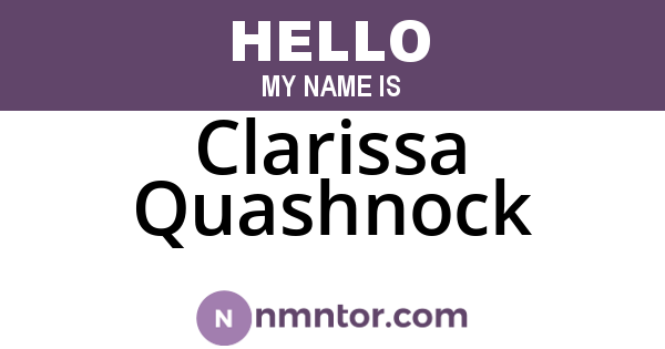 Clarissa Quashnock