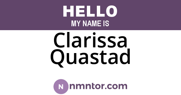 Clarissa Quastad
