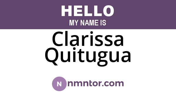 Clarissa Quitugua