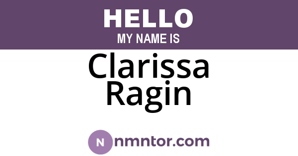 Clarissa Ragin