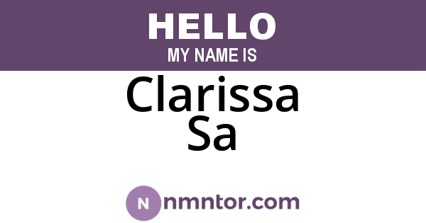 Clarissa Sa
