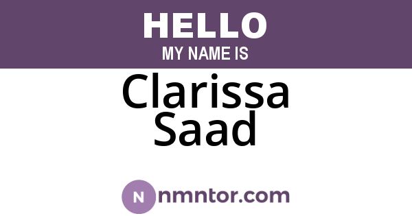 Clarissa Saad