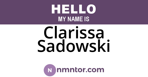 Clarissa Sadowski