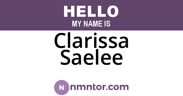 Clarissa Saelee