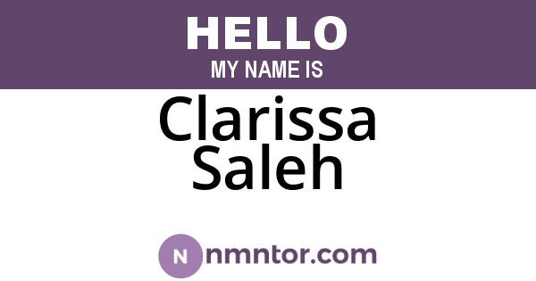 Clarissa Saleh