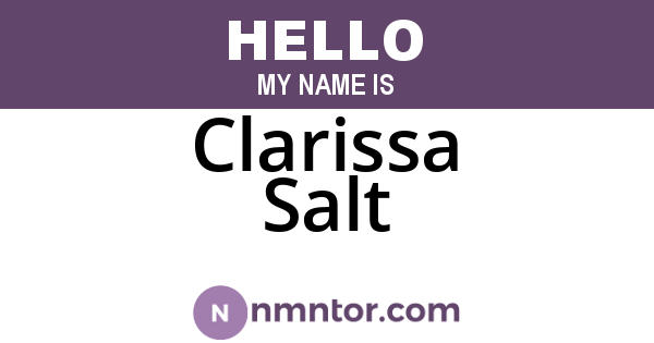 Clarissa Salt