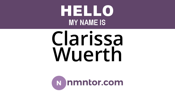 Clarissa Wuerth