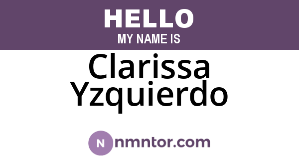 Clarissa Yzquierdo