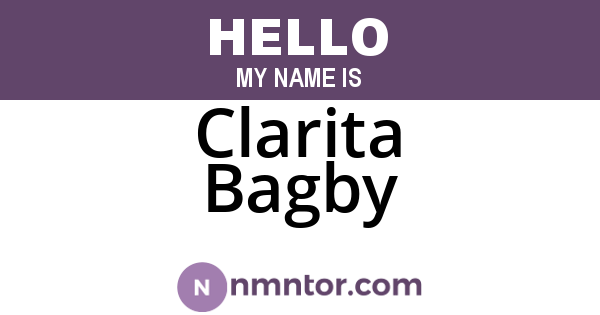 Clarita Bagby