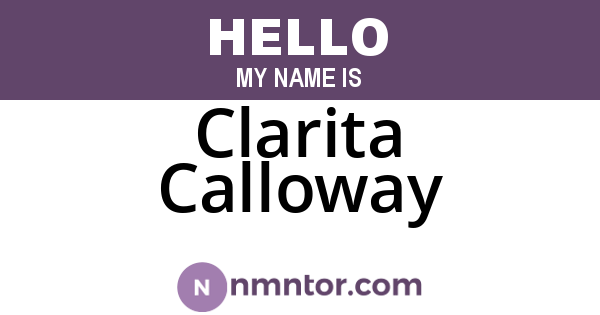 Clarita Calloway