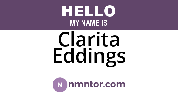 Clarita Eddings