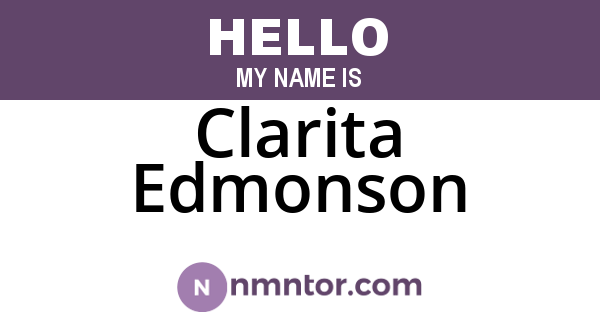 Clarita Edmonson